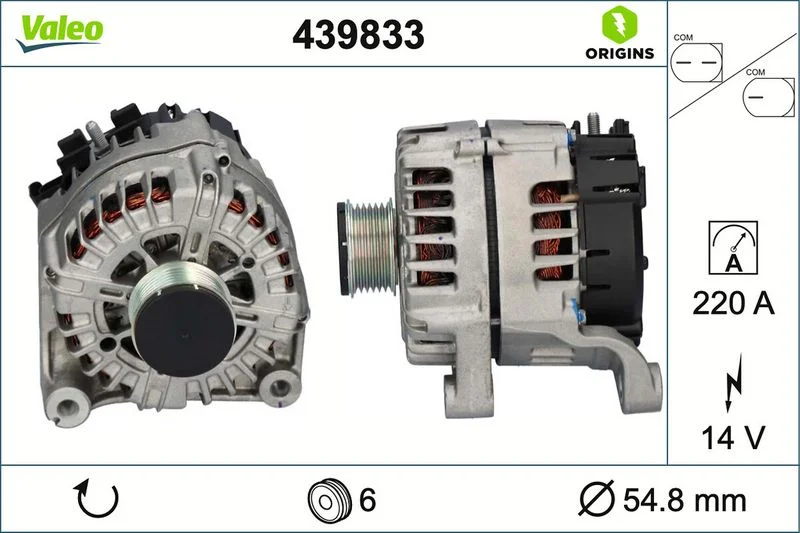 Kintamosios srovės generatorius VALEO 439833