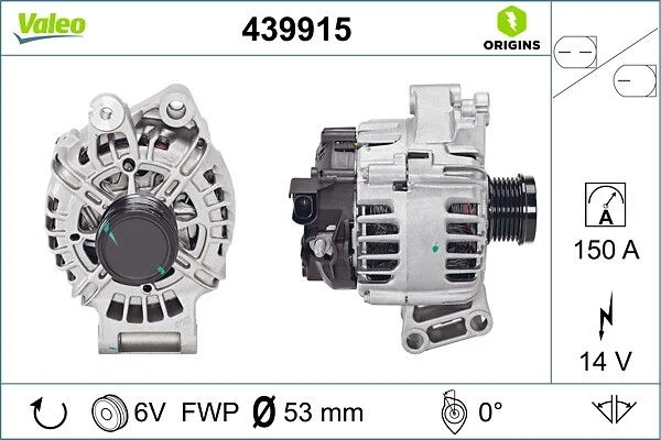 Kintamosios srovės generatorius VALEO 439915