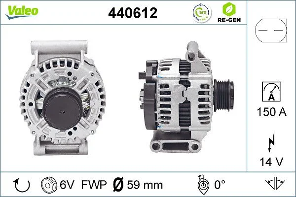 Kintamosios srovės generatorius VALEO 440612