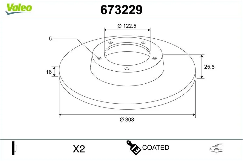Brake Disc VALEO 673229