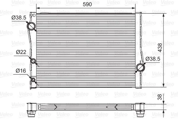 Radiatorius, variklio aušinimas VALEO 701549