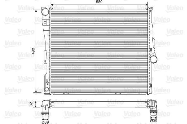 Radiator, engine cooling VALEO 701563