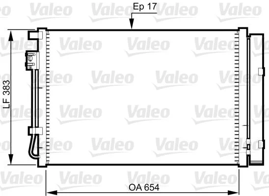 Condenser, air conditioning VALEO KLIMATYZACJA 814362