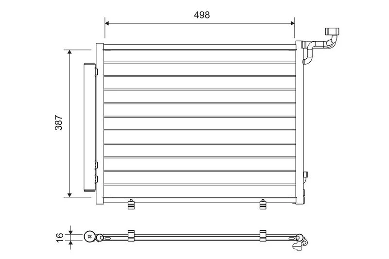 Condenser, air conditioning VALEO KLIMATYZACJA 822763