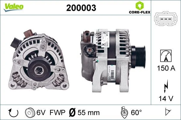 Kintamosios srovės generatorius VALEO 200003