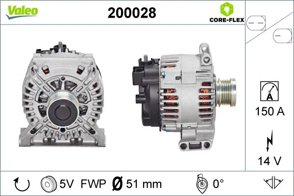 Kintamosios srovės generatorius VALEO 200028