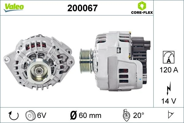 Kintamosios srovės generatorius VALEO 200067
