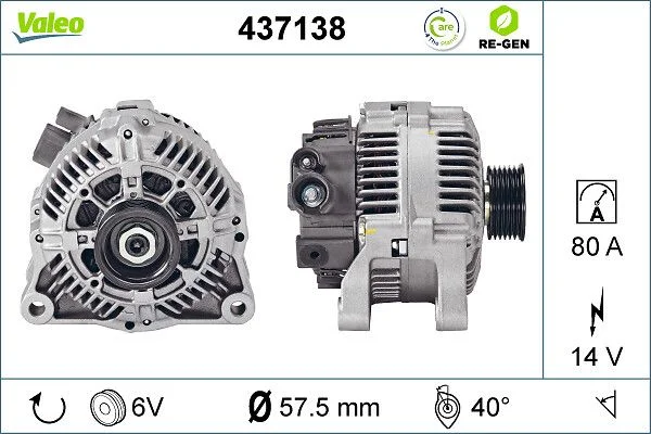 Kintamosios srovės generatorius VALEO 437138