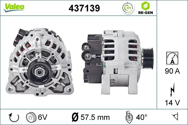 Kintamosios srovės generatorius VALEO 437139