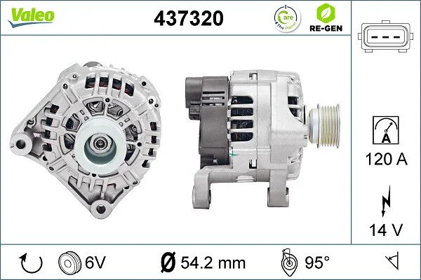 Kintamosios srovės generatorius VALEO 437320