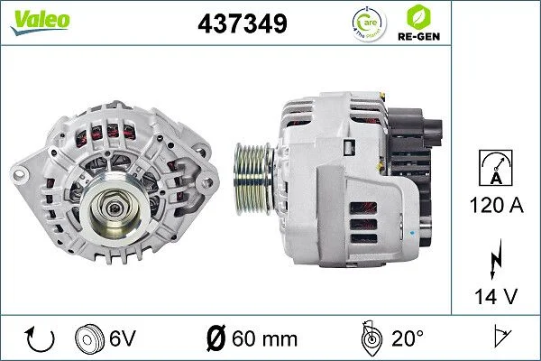 Kintamosios srovės generatorius VALEO 437349
