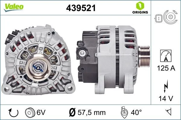 Kintamosios srovės generatorius VALEO 439521