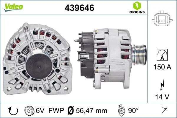 Kintamosios srovės generatorius VALEO 439646
