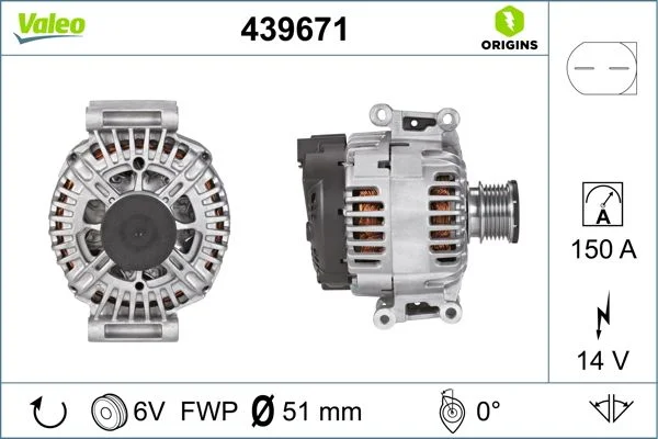 Kintamosios srovės generatorius VALEO 439671