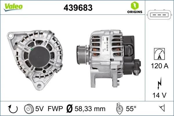Kintamosios srovės generatorius VALEO 439683