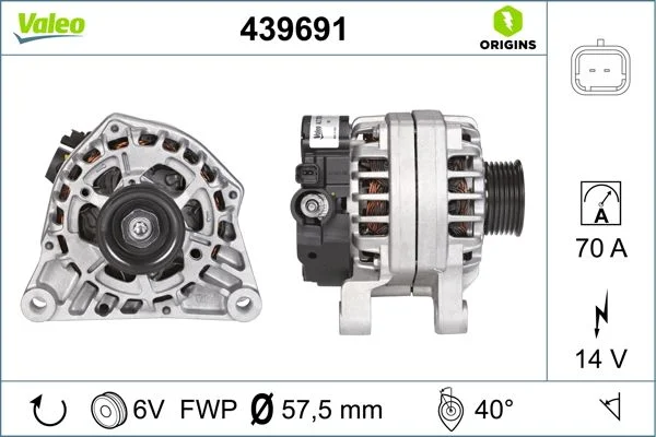Kintamosios srovės generatorius VALEO 439691