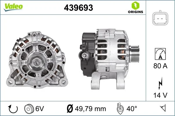 Kintamosios srovės generatorius VALEO 439693