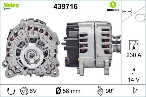 Kintamosios srovės generatorius VALEO 439716
