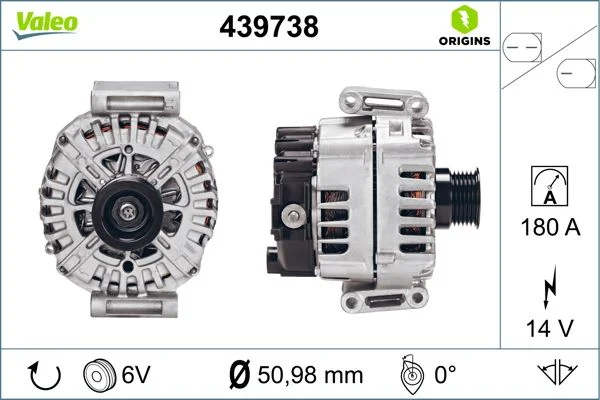 Kintamosios srovės generatorius VALEO 439738