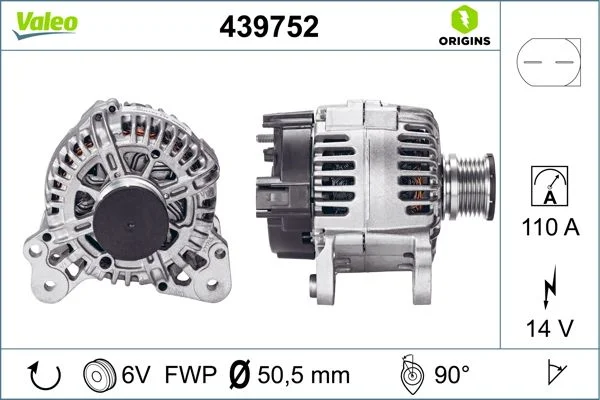 Kintamosios srovės generatorius VALEO 439752