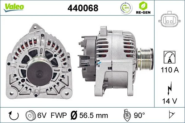 Kintamosios srovės generatorius VALEO 440068