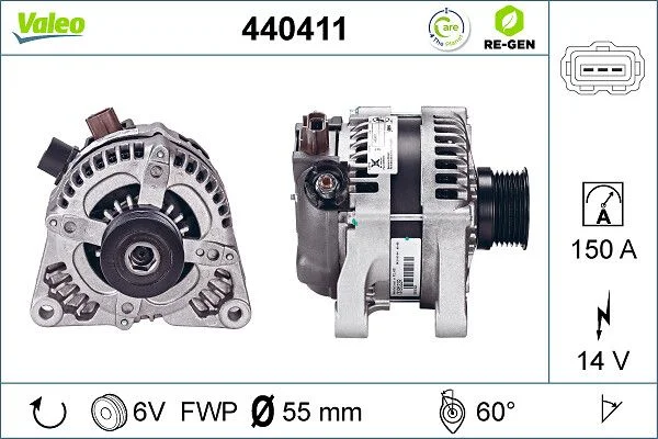 Kintamosios srovės generatorius VALEO 440411