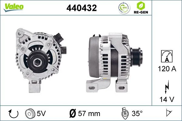 Kintamosios srovės generatorius VALEO 440432