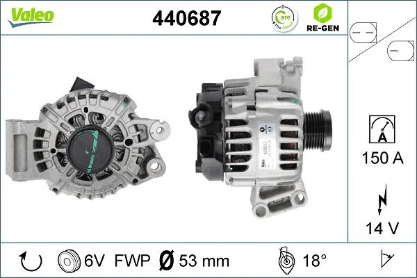 Kintamosios srovės generatorius VALEO 440687