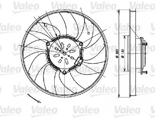 Ventiliatorius, radiatoriaus VALEO 696082
