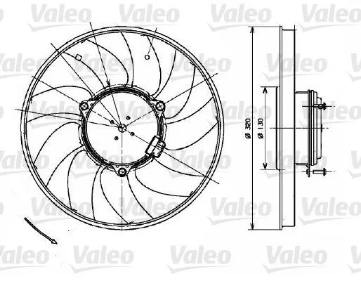 Ventiliatorius, radiatoriaus VALEO 696083