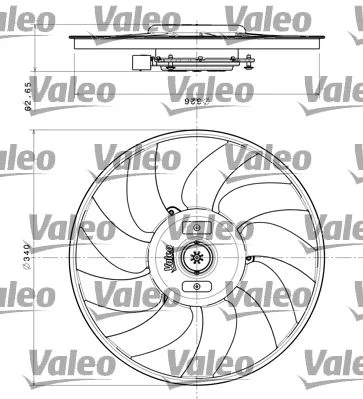 Ventilátor, chladenie motora VALEO 696349