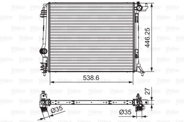 Radiatorius, variklio aušinimas VALEO 701662