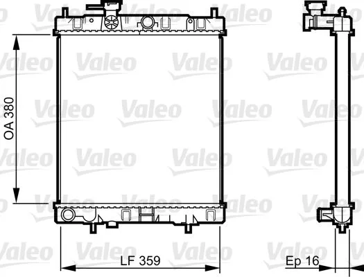 Radiator, engine cooling VALEO 731287