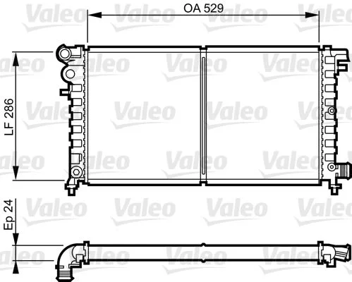Radiator, engine cooling VALEO 731530