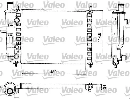 Chladič, chladenie motora VALEO 731582
