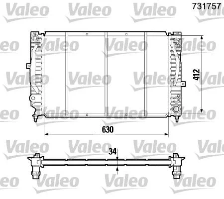 Chladič, chladenie motora VALEO 731757