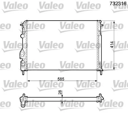 Chladič, chladenie motora VALEO 732316
