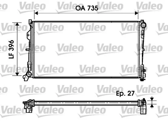 Radiator, engine cooling VALEO 732956