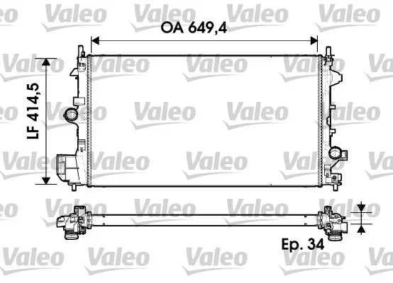 Chladič, chladenie motora VALEO 734339