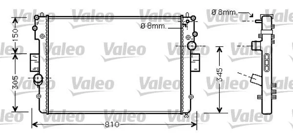 Radiator, engine cooling VALEO 734448