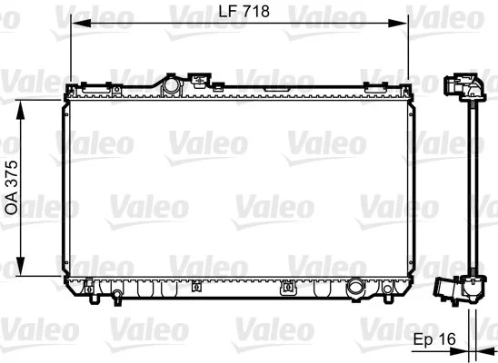 Radiator, engine cooling VALEO 734498