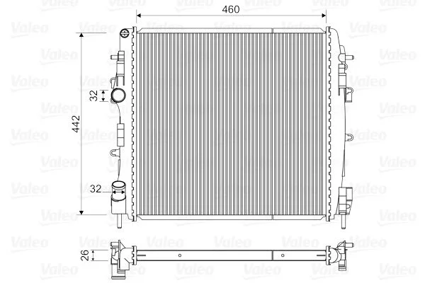 Radiator, engine cooling VALEO 734922