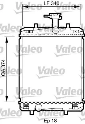 Radiator, engine cooling VALEO 735072