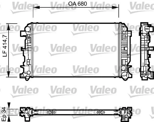 Radiatorius, variklio aušinimas VALEO 735089