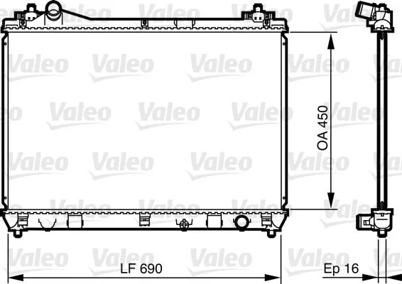 Radiator, engine cooling VALEO 735433