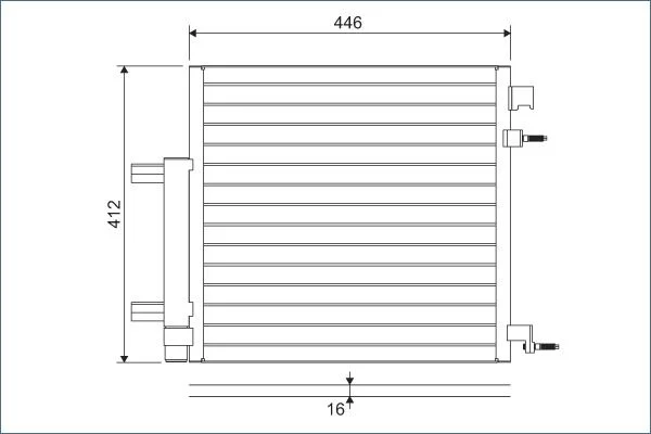 Condenser, air conditioning VALEO 822578