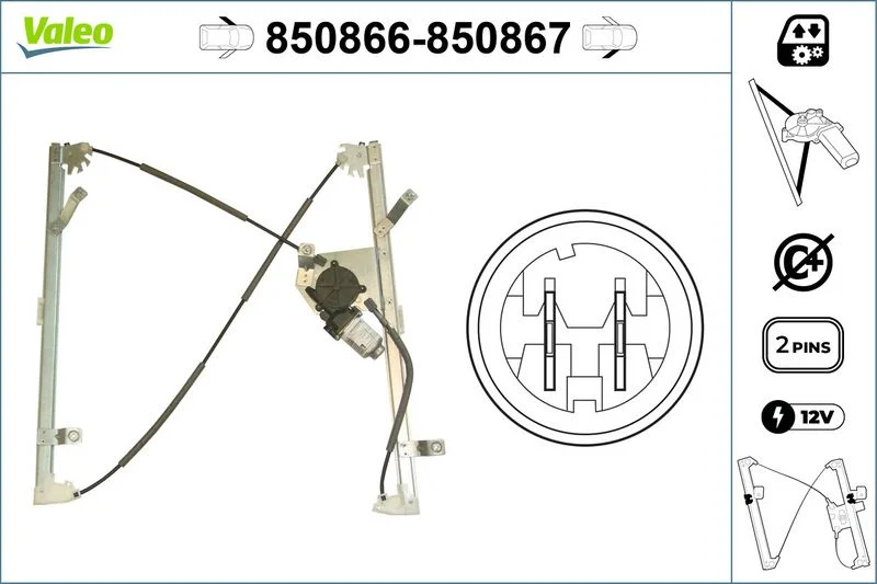 Lango pakėliklis VALEO 850866