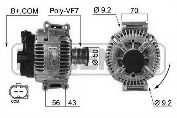 Kintamosios srovės generatorius ERA 210475A