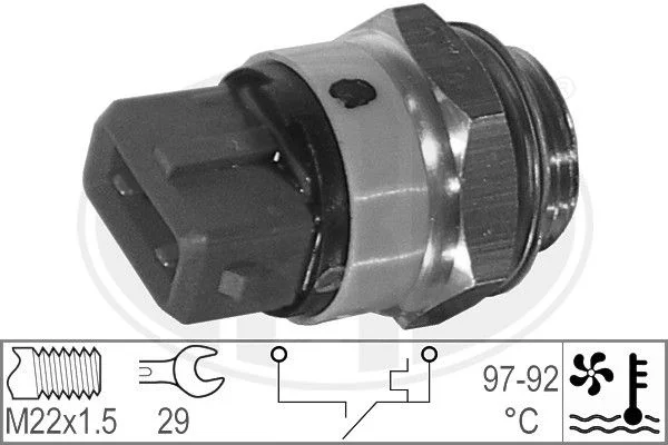 Temperature Switch, radiator fan ERA 330188