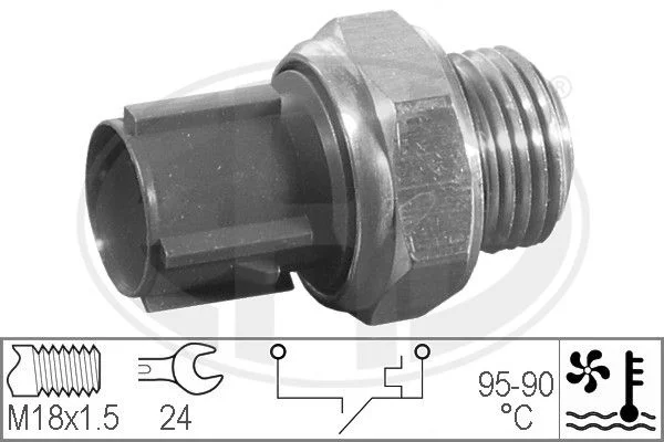 Temperatūros jungiklis, radiatoriaus ventiliatorius ERA 330193